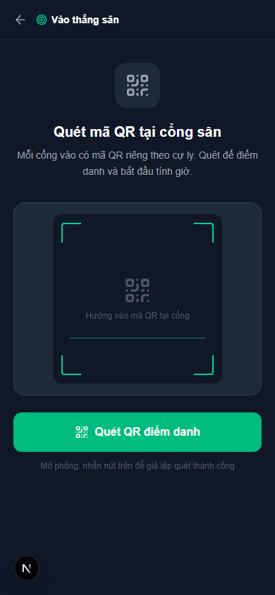 Quét QR tại cổng